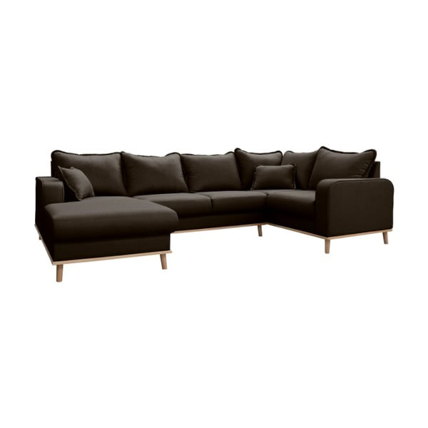 Черен ъглов диван (ляв ъгъл) Beata - Ropez-image-2