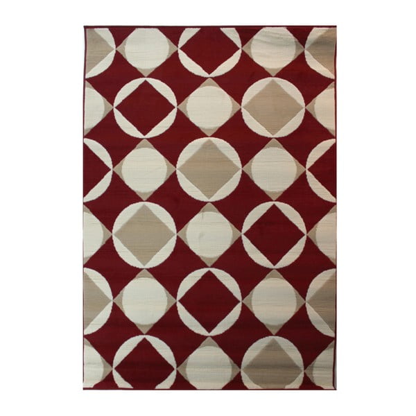 Červený koberec Flair Rugs Carnaby Element Red, 120 x 170 cm