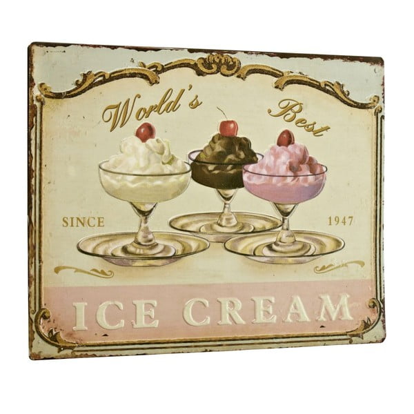 Cedule World´s best ice cream, 26x35 cm