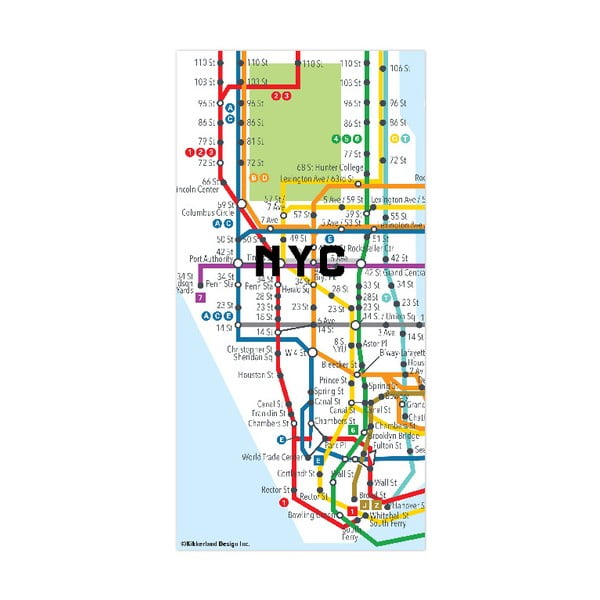 Карта под формата на магнити Ню Йорк - Kikkerland