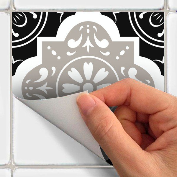 Комплект от 9 стикера за стена Cement Tiles Charltina, 10 x 10 cm - Ambiance-image-3