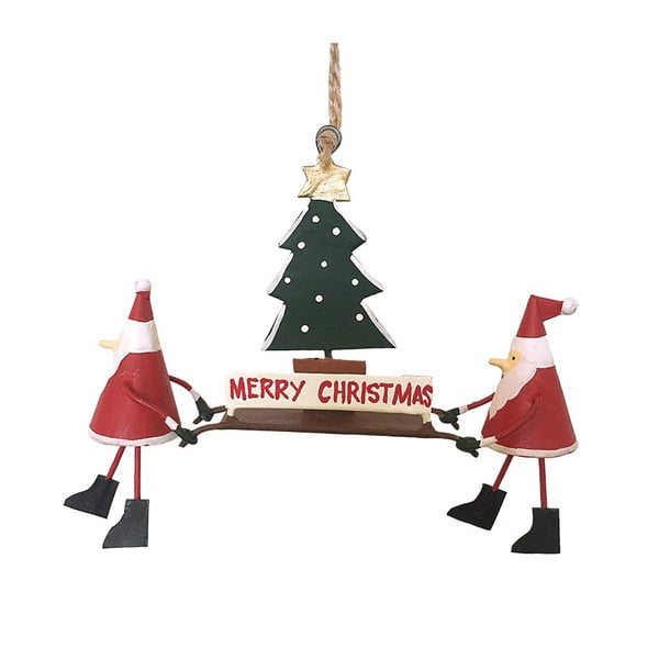 Коледен висящ орнамент Santas with Christmastree - G-Bork