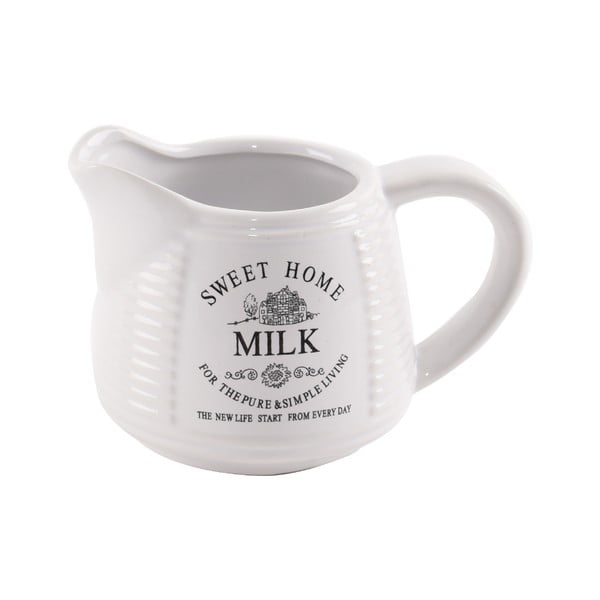 Бяла керамична кана за мляко , 250 ml Sweet Home - Orion