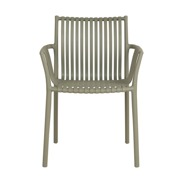 Зелени пластмасови градински столове в комплект от 2 бр. Tulsa – House Nordic-image-2