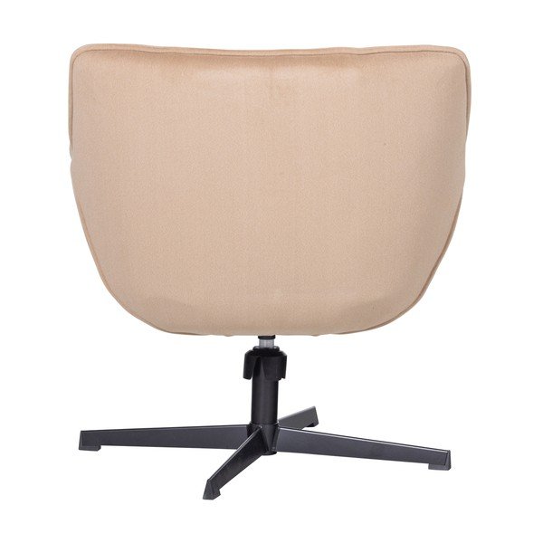 Бежово въртящо се кадифено кресло Wibo – WOOOD-image-4