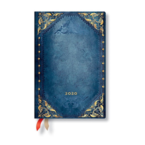 Син дневник за 2020 г. с меки корици , 160 страници Peacock Punk - Paperblanks