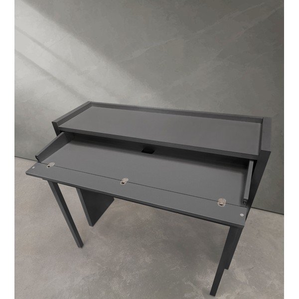 Сиво разтегателно бюро 36x110 cm Mel - Woodman-image-1