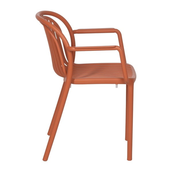 Теракотен пластмасов трапезен стол Alia – Ixia-image-2