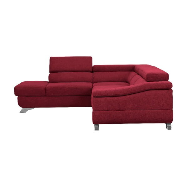 Červená rozkládací rohová pohovka Windsor & Co Sofas Gamma, levý roh-image-1