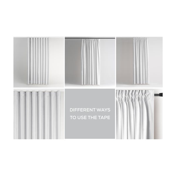 Бяло dimout перде 140x245 cm Pleat – Restilo-image-4