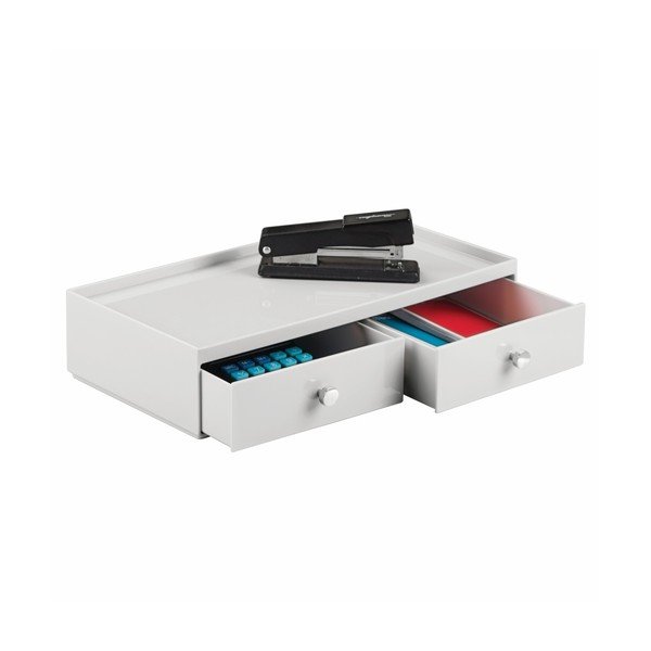 Bílý organizér se 2 zásuvkami InterDesign Desk