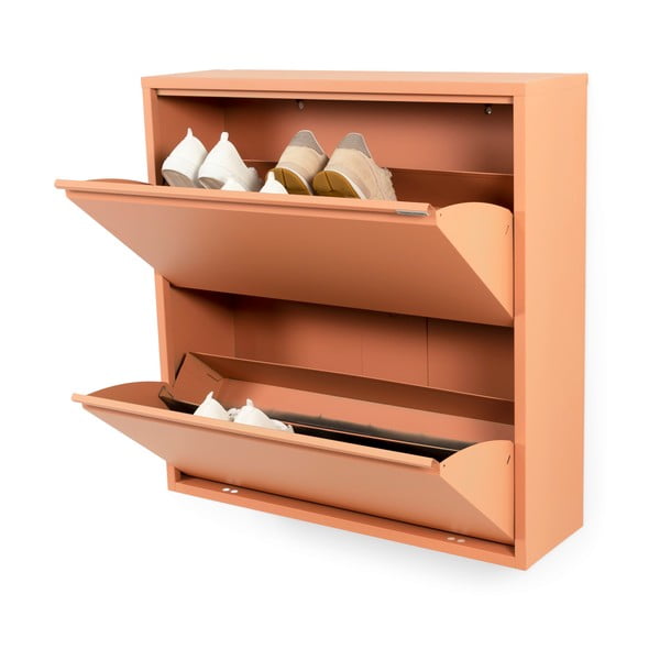 Метална накланяща се стойка за обувки в цвят сьомга 75x77,5x22,5 cm Billy – Spinder Design-image-2