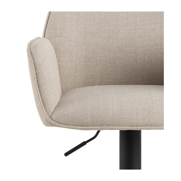 Бежов бар стол с регулируема височина/с подлакътници (височина на седалката 85 cm) Glenda – Actona-image-3