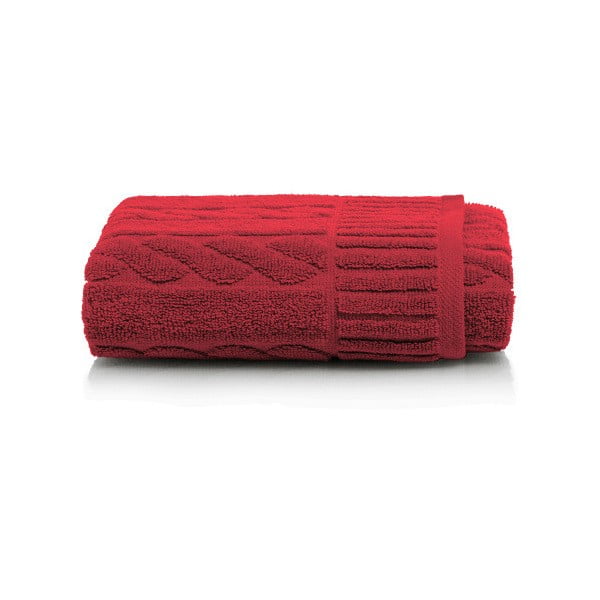 Červený bavlněný ručník Maison Carezza Amelia, 50 x 90 cm