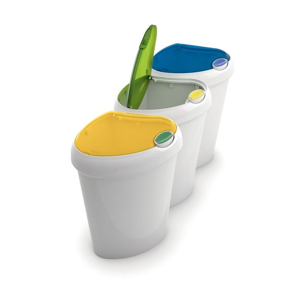 Комплект от 3 контейнера за отпадъци за сортирани отпадъци Lotus - Curver