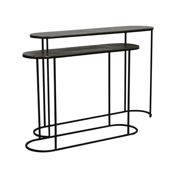 Метални конзолни маси в комплект от 2 бр. в бронзов цвят 28x118 cm Bocov – Light & Living-image-1