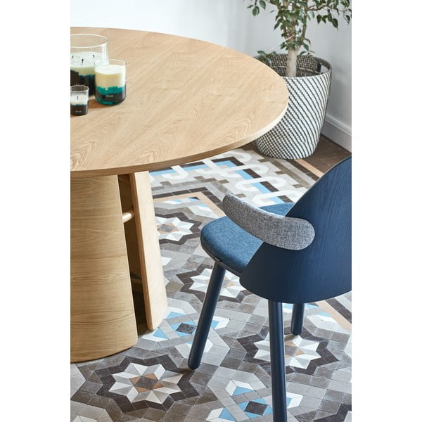 Кръгла трапезна маса от декор от дъб  естествена ø 137 cm Cep – Teulat-image-2