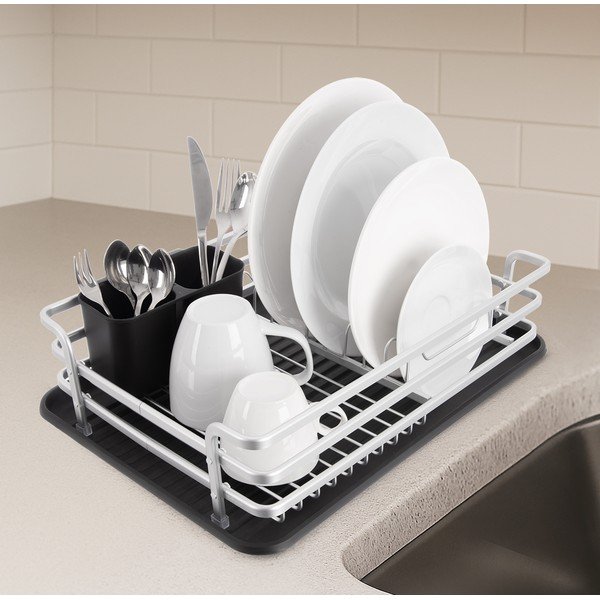 Черно-бял метална тавичка за оттичане 43x32 cm Deluxe – Orion-image-1