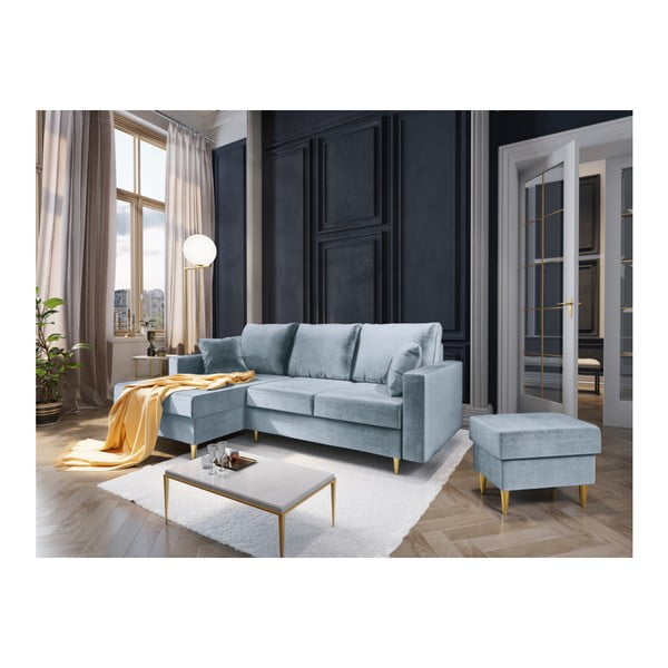 Светлосин пуф Muguet, 60 x 45 cm - Mazzini Sofas-image-3