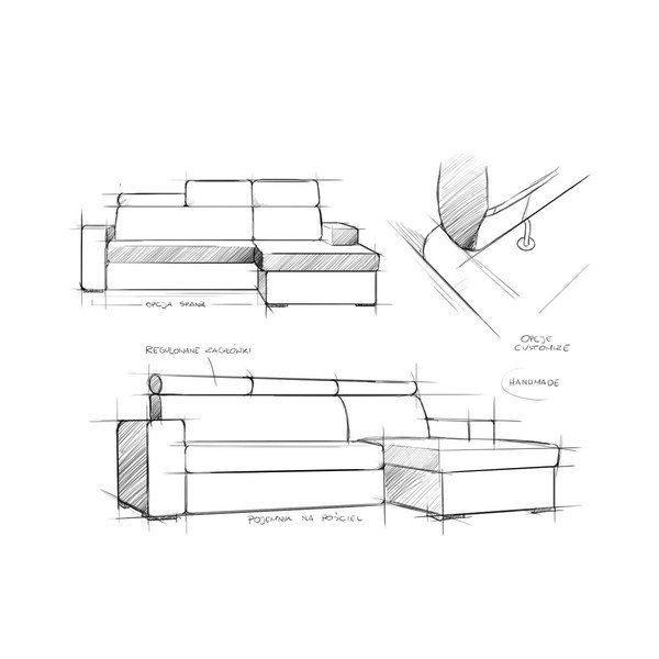 Сив ъглов диван Custom Form Atlantida, лява страна - CustomForm-image-3