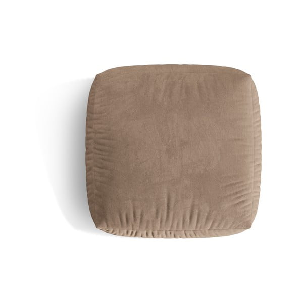 Светлокафява кадифена модулна табуретка Martina – Micadoni -image-2