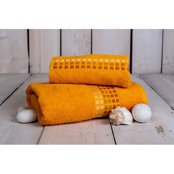 Оранжева памучна кърпа 140x70 cm Darwin - My House