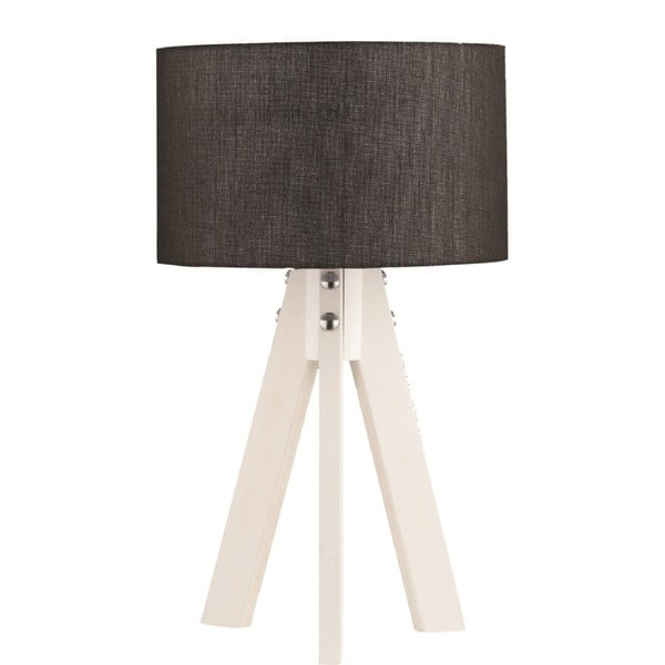 Настолна лампа с бели крака и черен абажур Tripod - Masivworks