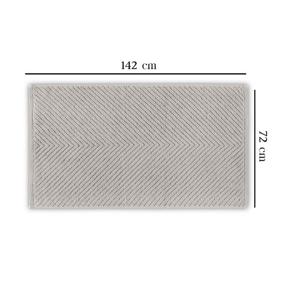 Светлосива памучна кърпа за баня 142x76 cm Chevron - Foutastic-image-1