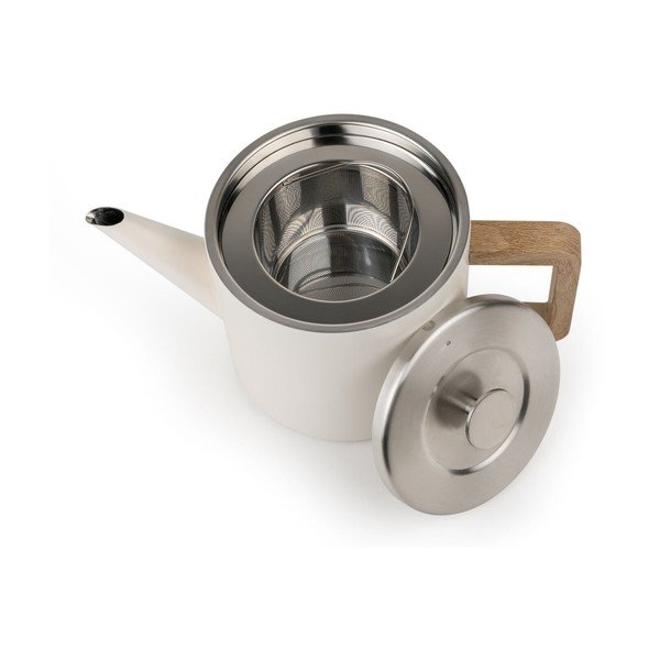 Чайник от неръждаема стомана с цедка в цвят слонова кост 1,1 l Duet Narvik – Bredemeijer-image-4