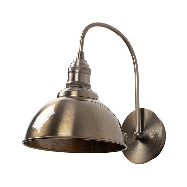 Стенна лампа в месингов цвят ø 21 cm Varzan – Opviq lights