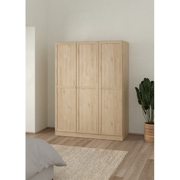 Гардероб в дъбов декор в естествен цвят 147x200 cm Billund - Tvilum-image-1