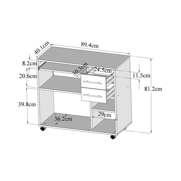 Šedý pojízdný kuchyňský úložný prostor s policemi TemaHome Marius-image-3