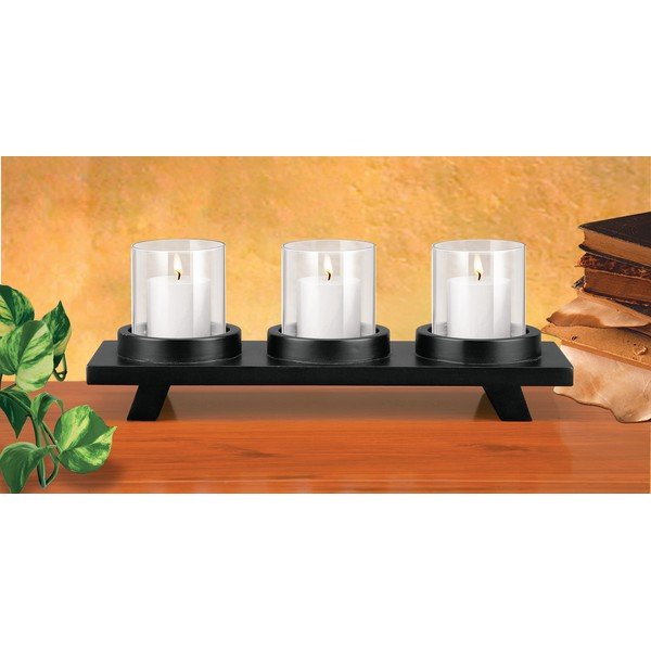 Дървен свещник – Deco Pleasure-image-1