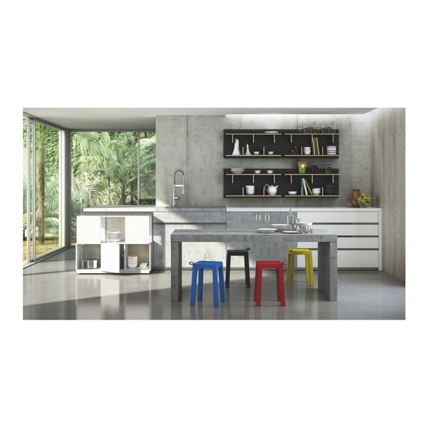 Черна стенна система за рафтове, широчина 90 cm Bern - TemaHome-image-4