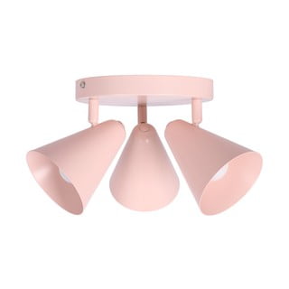 Светлорозово осветително тялоо за таван с метален абажур 34x34 cm Amor – Candellux Lighting
