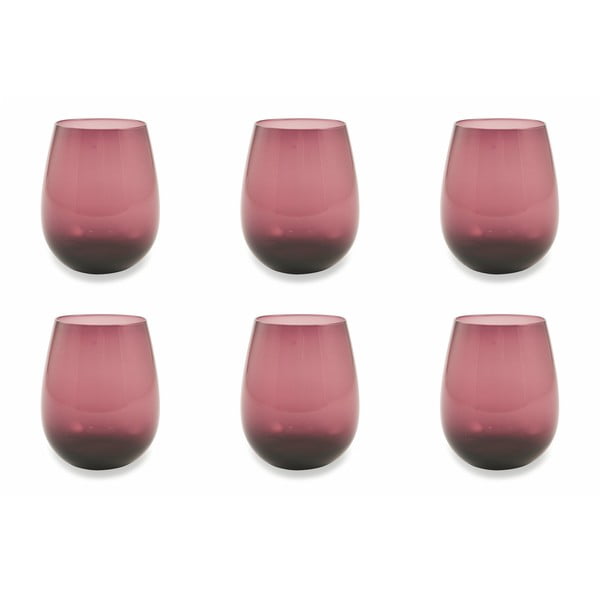 Комплект от 6 лилави чаши Villa d'Este Happy Hour - Villa d'Este