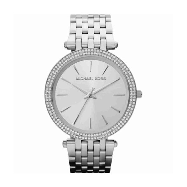 Дамски сребърен часовник с кристали - Michael Kors