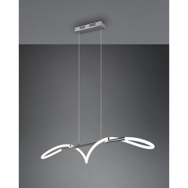 Метално LED затъмняващо се висящо осветително тяло в сребрист цвят Argos – Reality-image-3