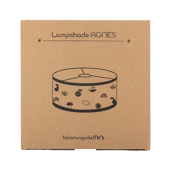 Бял/кафяв детски абажур с текстилен абажур ø 34 cm Agnes – Bloomingville Mini-image-3