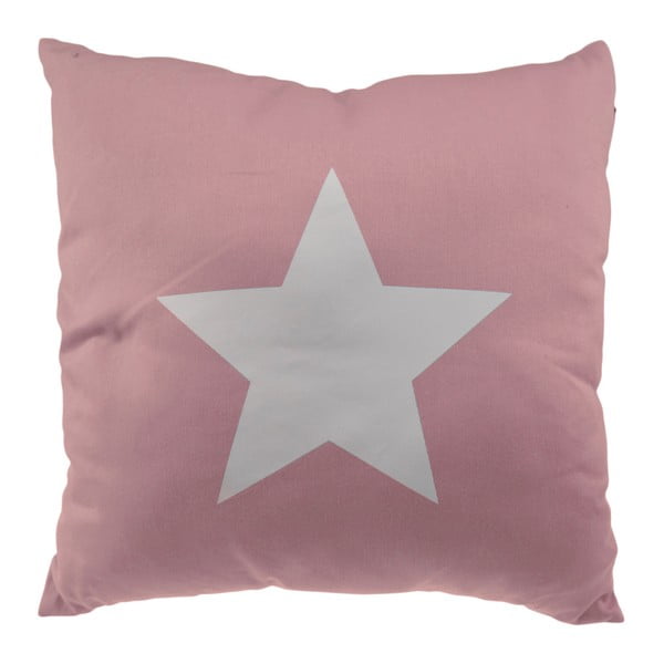 Růžový polštář Incidence Star, 40 x 40 cm