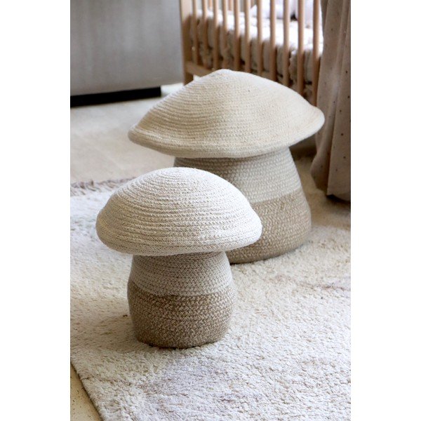 Бежова текстилна детска кошница за играчки ø 33x38 cm Mama Mushroom – Lorena Canals-image-1