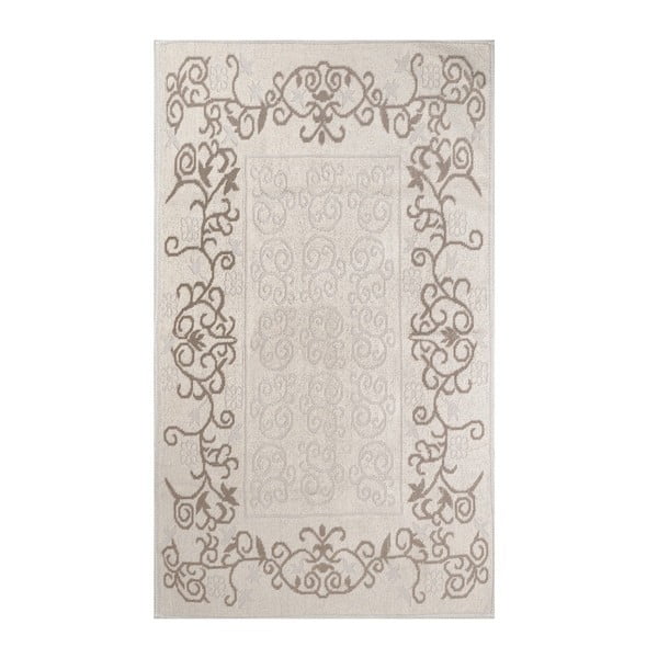 Кремав килим с памук Orchid Kahve, 80 x 150 cm - Unknown