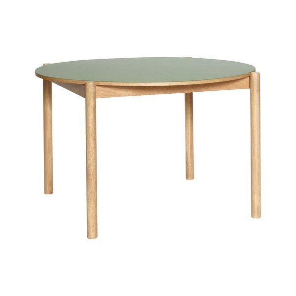 Кръгла трапезна маса от масивен дъб ø 115 cm Oblique – Hübsch