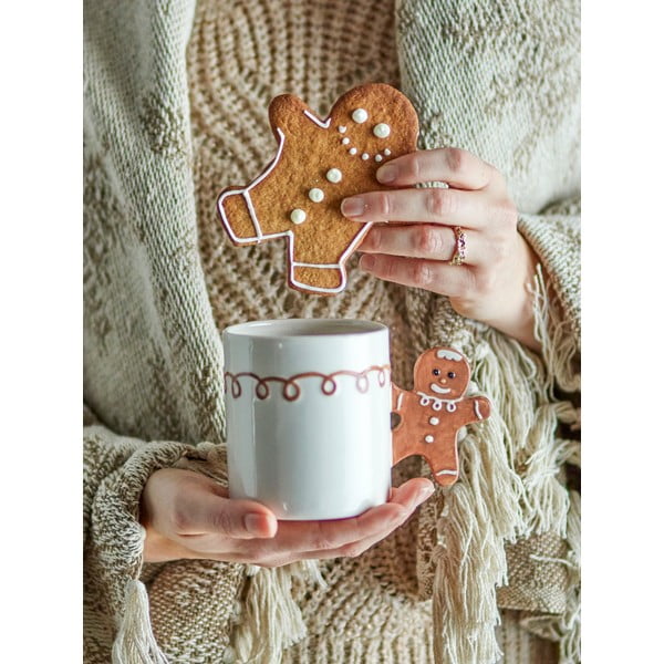 Кремава глинена чаша с коледен мотив 350 ml Ginnie – Bloomingville-image-1