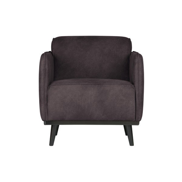 Сив фотьойл от изкуствена кожа Statement - BePureHome