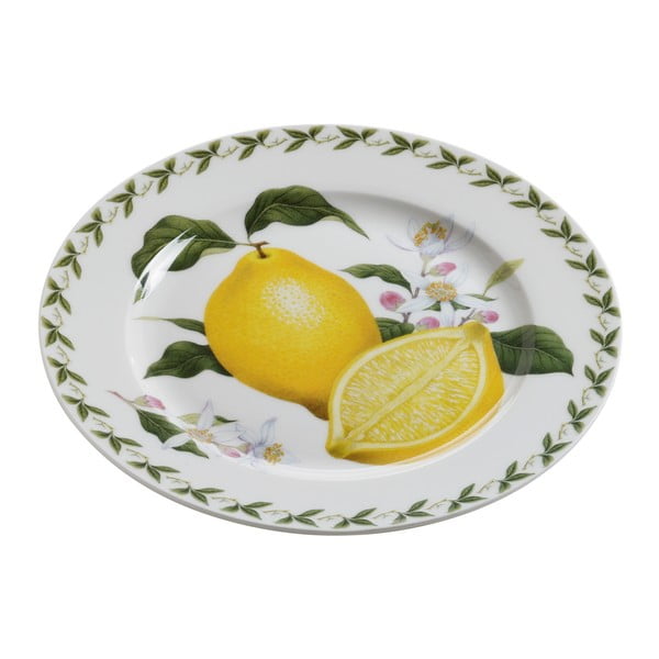Talířek z kostního porcelánu Maxwell & Williams Orchard Fruits Lemon, ⌀ 20 cm