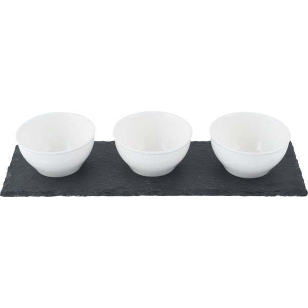 Комплект от 3 чинии за сос от бял порцелан с основа - Mikasa