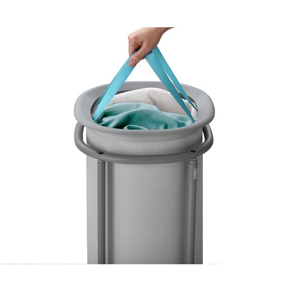 Светлосив текстилен кош за пране 50 l Duo – Joseph Joseph-image-3