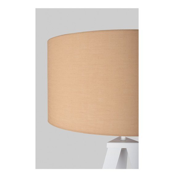 Подова лампа с бели метални крака и бежов абажур Kiki - Bonami Essentials-image-3