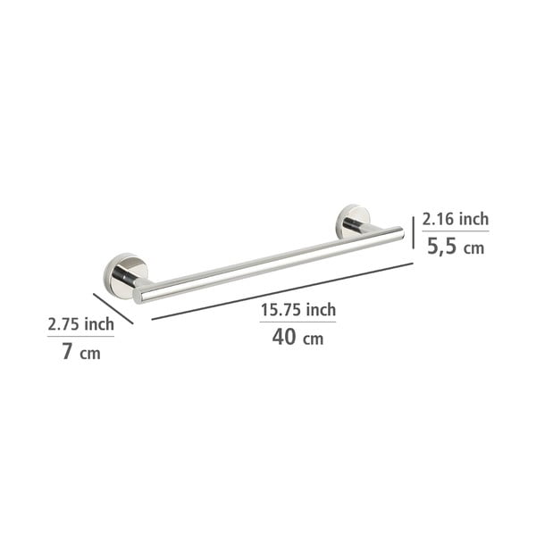 Стенна поставка за кърпи от неръждаема стомана лъскаво сребро Bosio – Wenko-image-4